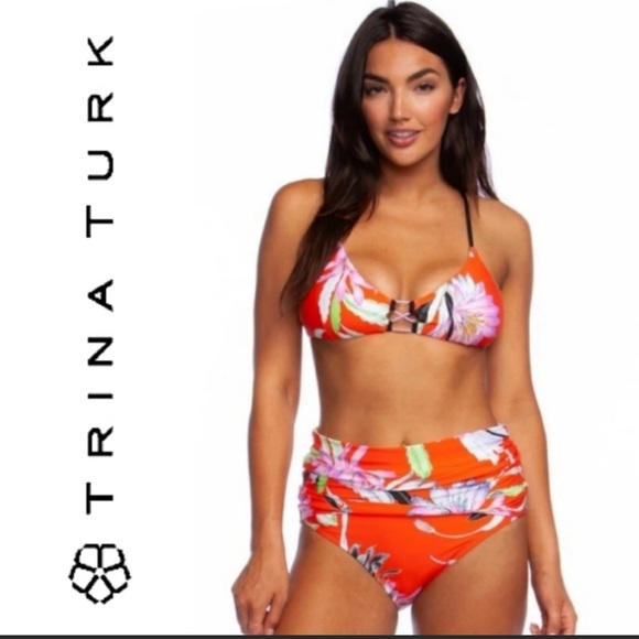 Trina Turk Other - Trina Turk | Shangri La 2pc Red Floral Bikini Set